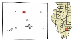 Wayne County Illinois Incorporated and Unincorporated areas Cisne Highlighted